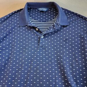 POLO RALPH LAUREN Shirt Mens  Extra Large‎ Golf Short Sleeve Teal Navy Blue XL
